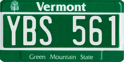 VT license plate YBS561