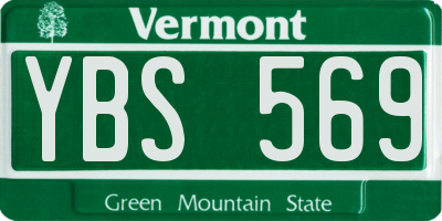 VT license plate YBS569