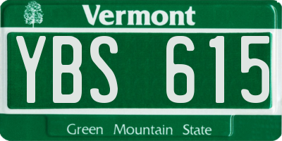 VT license plate YBS615
