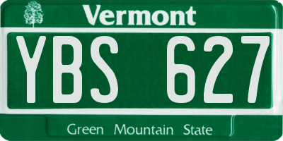 VT license plate YBS627