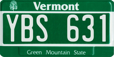VT license plate YBS631