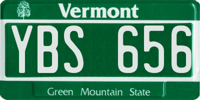 VT license plate YBS656