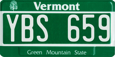 VT license plate YBS659