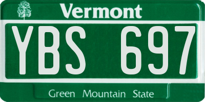 VT license plate YBS697