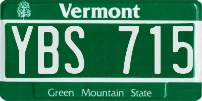 VT license plate YBS715
