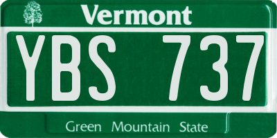 VT license plate YBS737