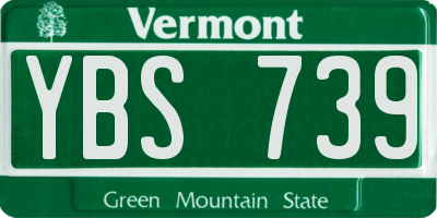VT license plate YBS739