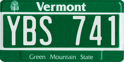 VT license plate YBS741