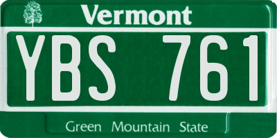 VT license plate YBS761