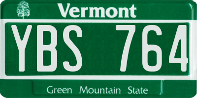 VT license plate YBS764