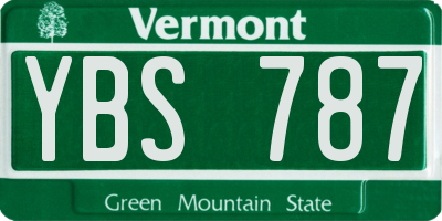 VT license plate YBS787