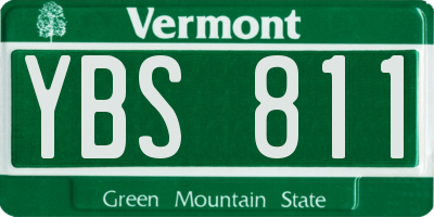VT license plate YBS811
