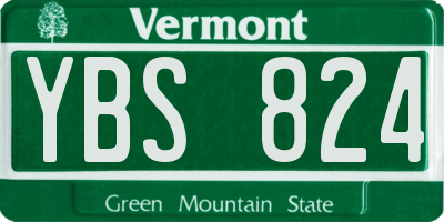VT license plate YBS824