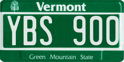VT license plate YBS900