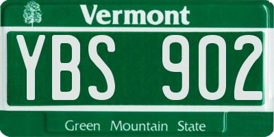 VT license plate YBS902