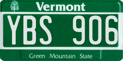 VT license plate YBS906