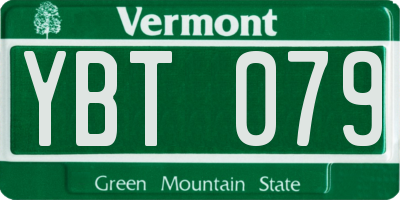 VT license plate YBT079