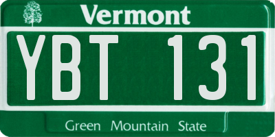 VT license plate YBT131