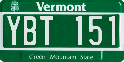 VT license plate YBT151