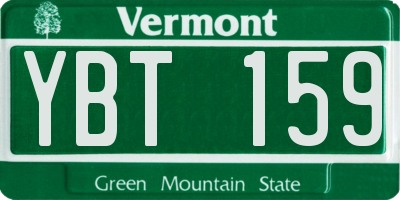VT license plate YBT159