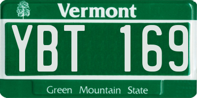 VT license plate YBT169