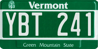 VT license plate YBT241