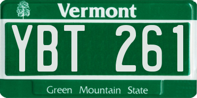 VT license plate YBT261