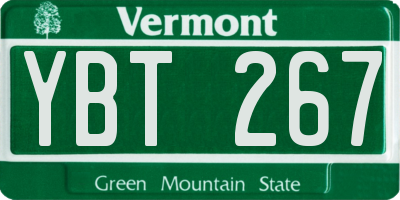 VT license plate YBT267