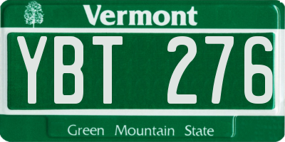VT license plate YBT276