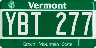 VT license plate YBT277