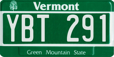 VT license plate YBT291