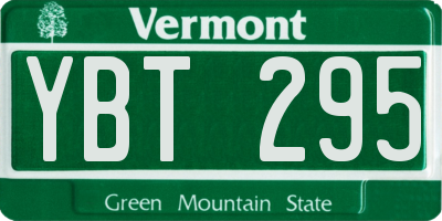 VT license plate YBT295