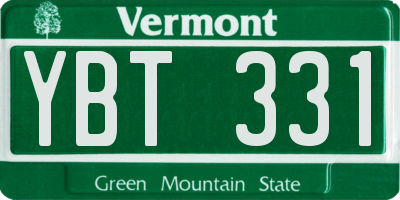 VT license plate YBT331