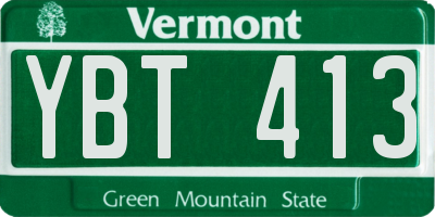VT license plate YBT413