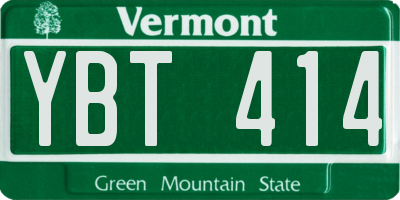 VT license plate YBT414
