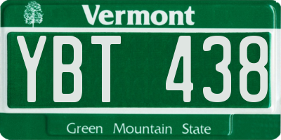 VT license plate YBT438