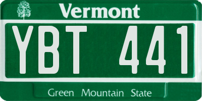 VT license plate YBT441