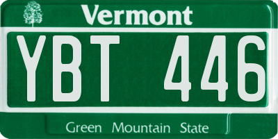 VT license plate YBT446