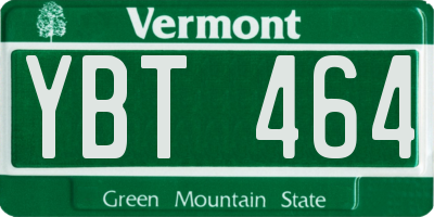 VT license plate YBT464