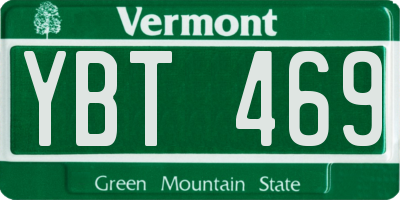 VT license plate YBT469