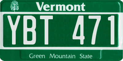 VT license plate YBT471