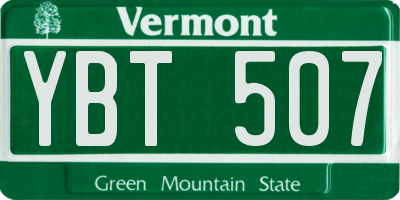 VT license plate YBT507