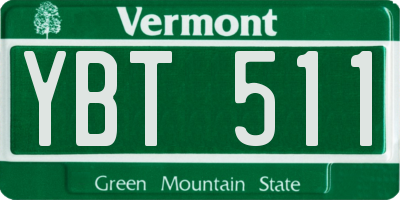 VT license plate YBT511