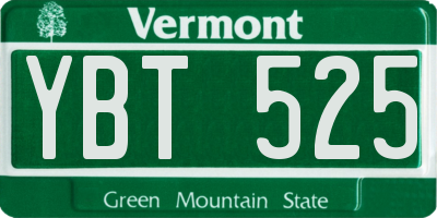 VT license plate YBT525
