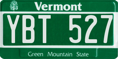 VT license plate YBT527