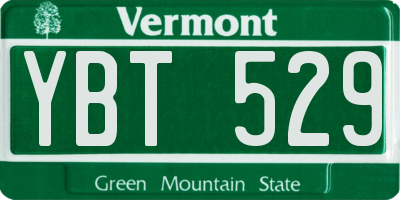 VT license plate YBT529