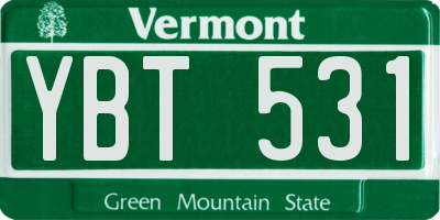 VT license plate YBT531
