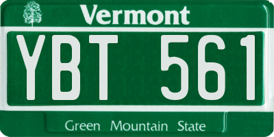 VT license plate YBT561