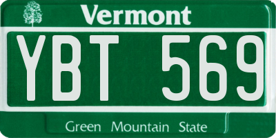 VT license plate YBT569