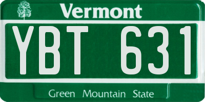 VT license plate YBT631